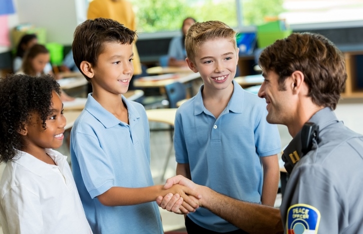 School security guard working after completing School Security Guard Training at PWA.edu