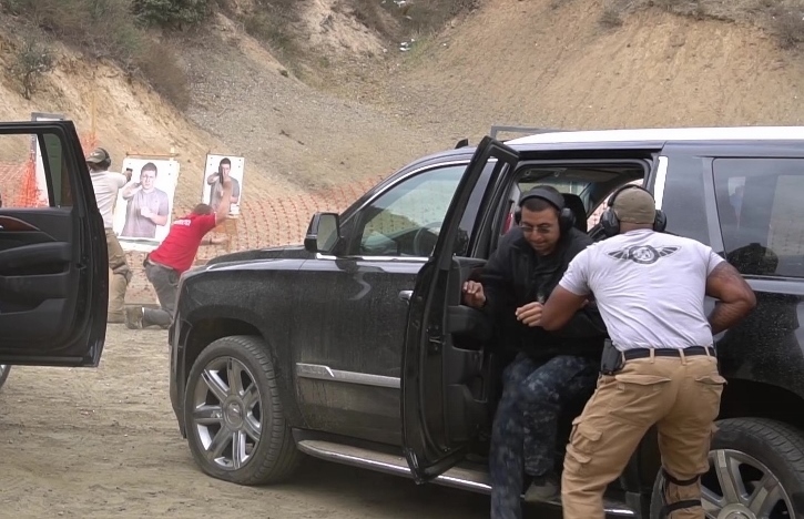 students practicing drills at PWA's Executive Protection Training academy in los angeles