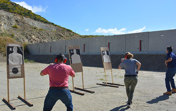 firearm practice during an Executive Protection Training Programs at Pacific West Academy